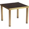 Tavolino Design Quadrato Italia Anni 70-80 Ottone Vetro a Specchio