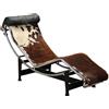 Sedia Chaise Longue Vintage Le Corbusier Meda Anni 70 Acciaio Pelle