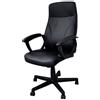 Office Products Poltrona direzionale nera ecopelle con braccioli Office Products Crete 23023311-05