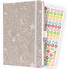SIGEL J4349 Jolie Agenda settimanale 2024, Cosmic Fantasy Beige, 13,5 x 20,3 cm, copertina rigida, 174 pagine, beige, bianco