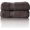 Glart - Set di asciugamani premium in spugna, disponibili in 6 colori e 5 dimensioni, composto da 2 asciugamani da 50x100 cm, carbone