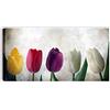 Quadri L&C ITALIA Tulipani Vintage - Quadro Moderno Shabby Chic con Fiori per Soggiorno Camera da Letto Cucina Salotto Bagno 90 x 45 Stampa su Tela Canvas da Parete