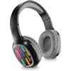 Music Sound SHINY Cuffia Wireless con Padiglioni Around Ear, Per un Ascolto Immersivo del Suono, Disponibile in Colorazioni e Fantasie, Play Time 14 ore, Nero