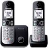 PANASONIC TELEFONO INALAMBRICO DECT KX-TG6852SPB DUO NEGRO