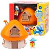 Giochi Preziosi I Puffi - Puffo Burlone E La Sua Casetta Dal tetto Arancione Ricca Di Accessori E Adesivi , Per Bambini A Partire Dai 3 Anni