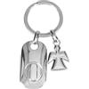 Depesche 11800-018 Portachiavi in Argento con Lettera O e Angelo Custode, in Lega di Zinco, Incluso Astuccio in Velluto colorato
