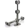 GIRASOLE HOME Staffa Regolabile Doppia 175mm per 2 Aste 2 Pezzi in Alluminio Resistente per Bastoni dal Diametro di 18-20 mm (Nichel Nero)