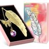 BROOLOO Idee Regalo Natale Donna Maestra - Regali Natale Originali Economici Segnalibro Metallo Piuma Cancelleria Regalo Donna Mamma Amica Nonna Sorella Originale Utile Regali Secret Santa Calendario Avvento