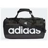 Adidas Linear Duffel M Borsone Nero Scritta Lineare Bianca