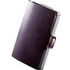 I-CLIP Titan Custodia ultra leggera per carte di credito di alta gamma con fermasoldi sostituibile - Portacarte Titan minimalista e resistente - Portafoglio - Titanio satinato Cordovan bordeaux