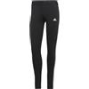 adidas Donna 3 Stripes Leggings, Black/White, L Short