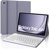 JADEMALL Custodia Tastiera per Samsung Tab A9 Plus 11, Italiana QWERTY Tastiera Magnetica Staccabile Bluetooth con Portapenne per Samsung Galaxy Tab A9+ Plus 11, Viola