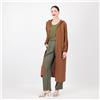 Caterina Lancini Cardigan lungo in mussola di viscosa con cappuccio