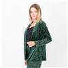 Bianca Della Torre Blazer in velluto fantasia con tasche applicate
