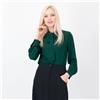 Caterina Lancini Blusa collo guru con coulisse e anelli a vela
