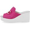 Soffice Sogno Sabot spuntati in pelle scamosciata con zeppa 8,5 cm