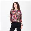 Olly Doo Blusa in raso semi-opaco fantasia