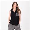 Nina Leonard Maglia smanicata dietro fantasia