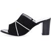 Soffice Sogno Sabot in pelle con cordini incrociati tacco 8cm