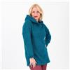 EXTESA Maglia lunga in tessuto bouclé lamé con cappuccio