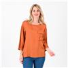 Mama Blusa scollo ampio in raso di viscosa con tasca