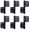Faderr 6 cerniere per porte staccabili in lega di alluminio nero, piccole cerniere per porte in legno, per camera da letto, mobili e ante dell'armadio (nere)