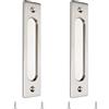 MOROBOR 180MM Rettangolare da incasso per porte scorrevoli, 2pcs acciaio spazzolato Flush Pull in lega di alluminio per porte armadio Finger Pulls con viti per porta scorrevole dell'abbaino