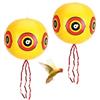 Norhogo 2 Pezzi Palloncini Spaventapasseri Birdless Balloon Set, dissuasori per Uccelli, scaccia piccioni, Anti piccioni, Repellente piccioni, dissuasori per piccioni con Corda, Giallo