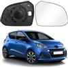 JinsenTGG Vetro a Specchio sostituzione per Hyundai i10 2013-2019, Specchio Esterno Regolabile Adatto, Lente di Retromarcia (Giusto)