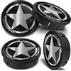 SkinoEu 4 x 60mm Coprimozzi Coprimozzo per Centro Universale Copricerchi Tappi per Ruote Cerchi in Lega Argento Army US Star CX 43