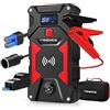 FNNEMGE Avviatore Batteria Auto, 9000A 26800mAh (Adatto a Tutti i Veicoli a Benzina o 10,0L Diesel) Avviatore Emergenza per Auto,con di Uscita USB, Luce LED,Adattatore di uscita EC-5.