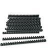 Alevar Dorsi in Plastica a Spirale per Rilegatura, 21 Anelli Diametro 16 mm, Formato A4, Capacità da 101 a 120 Fogli, Colore Nero, Confezione da 100 Pezzi