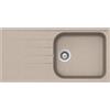SCHOCK | Lavello Cucina Lithos D100L 1 Vasca Large con Gocciolatoio, Vasca Reversibile, Materiale Cristalite®, Avena, 1000x500mm
