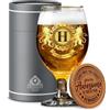 CROWNLY CRYSTAL® Regali Di Natale Originali Bicchieri Per Birra Regalo Collega Regalini Natale Regalo Casa Nuova Regalo Di Natale Regalo Personalizzato Uomo Regali Migliore Amica Regali Originali (H)
