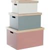 DKD Home Decor Set di scatole Decorative, Standard