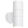 BRILONER - Applique esterna IP54 antischizzo e antipolvere, portalampada GU10, max. 7W, lampada esterna, applique da parete, proiettore, illuminazione esterna, applique esterne, 16x7,5x11 cm, bianco