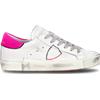 Philippe Model Sneakers Donna Philippe Model Paris Prsx In Pelle Bianca e Fucsia cod. PRLD VB40