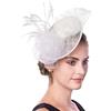 HKSICHENGKEJIUK Fascinator Cerimonia Donna Cappello Clip Capelli Fiore Mesh Wedding Race Headband Cocktail Cappello Elegante Royal Ascot Floreale Derby Donne Wedding Tea Party Chiesa Fermaglio per Capelli