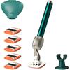 Fler The Razor Shave Set - Rasoio Donna con Testine Intercambiabili, Rasoio con Supporto, 6 Lamette di Ricambio e Custodia Protettiva, Rasoi Unisex, Lametta con Aloe Vera, Vitamina E, Verde Pine