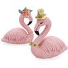 Seahelms - Decorazione per matrimonio in resina con cigno rosa, idea regalo per coppia, motivo: fenicottero principe principessa, in confezione regalo