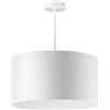 Miratic Lampada a Sospensione Corta con Sorgente Luminosa Sostituibile E27 max. 60W (non inclusa) Paralume in Tessuto (bianco)