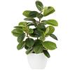 Briful Pianta da appartamento artificiale Camellia Japonica in vaso di plastica decorativo in seta per la decorazione della casa dell'hotel