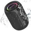 ZEALOT Altoparlante Bluetooth con luce,Bluetooth 5.2,Batteria 3600mAh,Impermeabile IPX5,1500 minuti di tempo di riproduzione con AUX/TF/USB per casa e viaggi (15W nero)