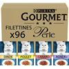 Gourmet Purina Gourmet Perle Filettini in Salsa Cibo Umido per Gatti con Anatra, Agnello, Pollo, Tacchino, 96 buste da 85g