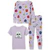 Amazon Essentials Disney | Marvel | Star Wars | Princess Pigiami in Cotone Aderenti Bambine e Ragazze, Pacco da 3, Set di 3 Pezzi Star Wars Purple Rule The Galaxy, 10 Anni