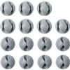 URAQT Clip per Cavi, 15 Pezzi Organizer per la Gestione dei Cavi, per Alimentazione e Accessori di Ricarica, Mouse, PC, Ufficio e Casa (Grigio)