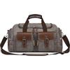 DEEVORCA Vintage Uomo Borsone da Viaggio a Mano 50L Grande Borsone da Weekend La Notte pour Sportiva Vacanza All'aperto Campeggio Casuale Borsa a Tracolla Tela Elegante Uomo Borsa Tote Grigio
