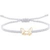 CSstone Bracciale personalizzato con nome cane, braccialetto con ciondolo orecchie di cane Gioielli di razza canina Bracciale in argento sterling 925/acciaio inossidabile regalo per donne/amante dei cani