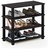 Furinno Scarpiere, Espresso And Black, 4-Tier Single
