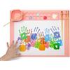 WEDO Tappetino da pittura in silicone con campi misti, tazza pieghevole e portapennelli, colore rosa, dimensioni ca. 50,5 x 40,3 x 0,8 cm